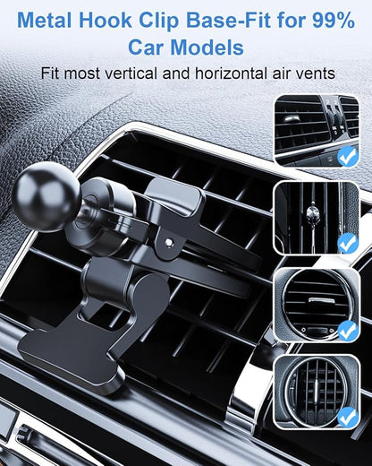 PZK Car Phone Holder Mount Super Stable Air Vent Auto Lock One Button Release Phone Holders for Your Car Mount Automobile Hands Free for iPhone
