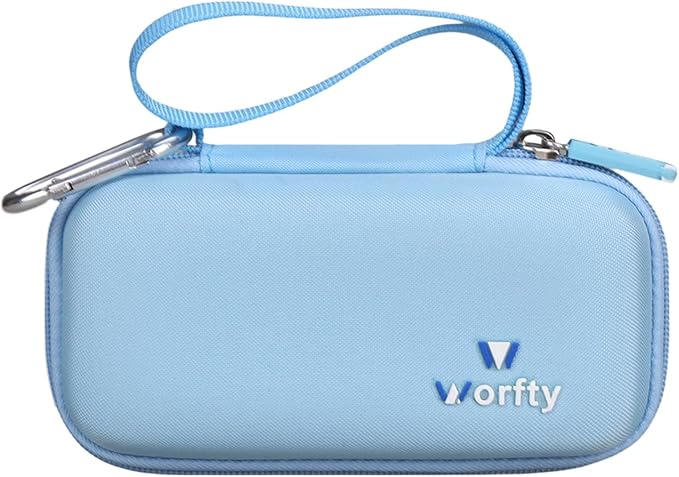 Case for VRURC for VEGER for charmast Portable Power Bank Built-in Cables - Travel Protective Carrying Storage Bag (Case Only) (Blue)