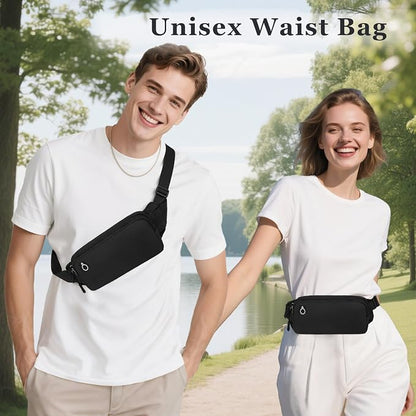 Running Belt for Women Waterproof Slim Running Belt Fanny Pack Ultra Light Waist Pack Bag Adjustable Running Waist Pouch Phone Holder for Hiking Cycling Workout Sports with Headphone Port