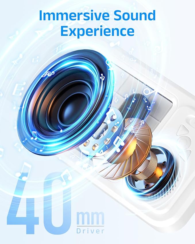 Shower Phone Holder with Wireless Bluetooth Speaker, 2026 New Waterproof Shower Phone Case for Any Phone, Wall Mounted Phoneholder for Bathroom Mirror (White)