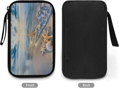 Sunset Starfish Shell Print Digital Organizing Bag - Multifunctional Charger, Earphone & USB Cable/SD Card Charging Head Storage