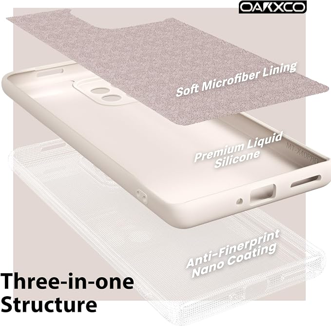 oakxco for Motorola Moto Edge Plus 2023 Case Silicone, Thin Slim Grip Soft Rubber Gel Protective Phone Case for Women, Matte Plain Solid Color Aesthetic Cute Girly Case with Camera Cover, Beige Stone