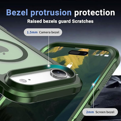 jaroco Magnetic for iPhone Air Case, [Compatible with MagSafe][Military Grade Drop Protection][Heavy Duty Protection][Non-Slip][Shockproof] 2-Layer Durable Bumper Phone Case 6.5''-Army Green
