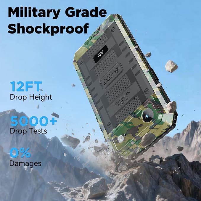 Beasyjoy for iPhone Air Case Waterproof, Heavy Duty Metal Full Body Protection, Built-in Screen Protector, Military Grade Shockproof Rugged Hard Phone Cover for iPhone 17 Air 6.5", Camo