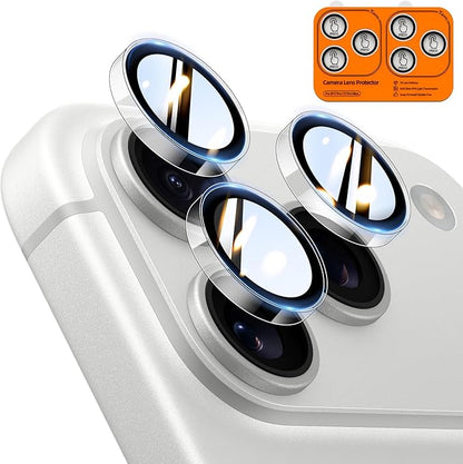 TOCOL Camera Lens Protector for iPhone 17 Pro Max/iPhone 17 Pro Tempered Glass HD Individual Scratch Resistant Camera Cover Accessories Case Friendly 2 Pack（Clear）