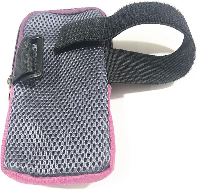 2 Pockets Cell Phone Armband, 7 Inch x 4.2 Inch Enlarge Phone Bag Phone for Running, Footing, Sports and Mountaineering (red)