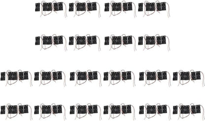 100 Pcs 2 x 1.5V AA Battery Holder Case Box Black W Wire Leads