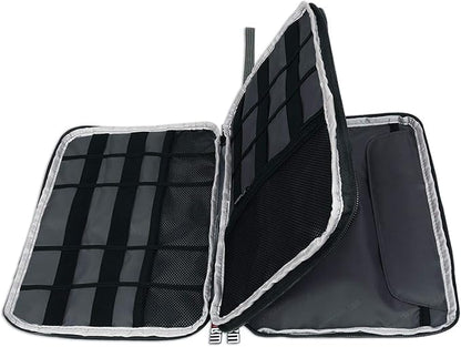 BUBM Double Layer Electronics Organizer, Travel Gadget Bag for Cables, Memory Cards, Flash Hard Drive and More, Fit for iPad or Tablet(up To 9.7")--Large, Dark Blue | Travel Gadget Bag For Cables, Memory Cards, Flash Hard Drive and More, Fit For iPad o...