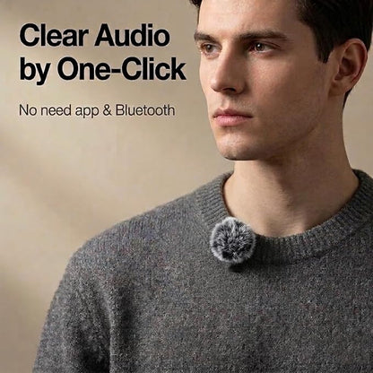 2 Pack Wireless Lavalier Microphone for iPhone 15, Android, USB C, ipad with Adapter Included, Noise Cancellation Mini Lapel Mic for YouTube, Recording, Vlog, Facebook Live Streaming