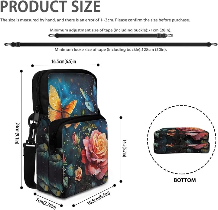 Men's Crossbody Bag, Small Cell Phone Wallet, Women's Shoulder Handbag, Travel Gym Bag