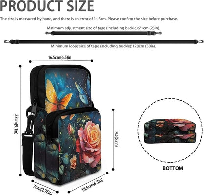 Men's Crossbody Bag, Small Cell Phone Wallet, Women's Shoulder Handbag, Travel Gym Bag