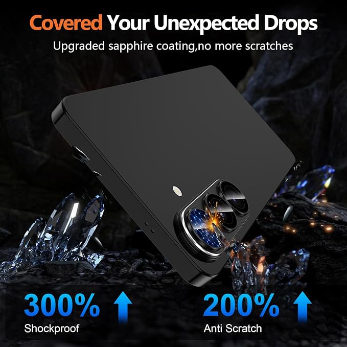 for Samsung Galaxy S26 Camera Lens Protector, Electroplated Matte Back with 9H Tempered Glass Lens Protector, [Strong Adsorption] [Case-Friendly] Metal Ring HD Clear Lens Cover, Black