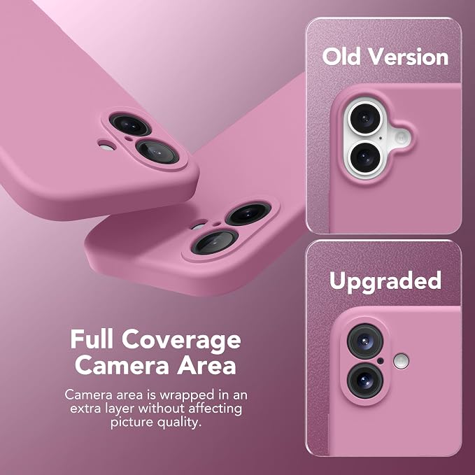 Magnetic for iPhone 16 Plus Case, Compatible with MagSafe, [Full Camera Protection][Screen Protector] Silicone Shockproof Protective Phone Case for iPhone 16 Plus 6.7", Blackcurrant