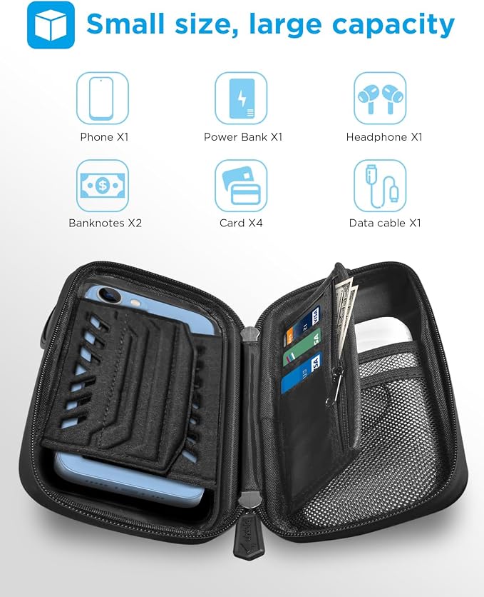 whale fall 360° Rotatable Bike Phone Holder, Waterproof Handlebar Bag with Touchscreen & Storage, Durable Bike Phone Mount for Navigation, Essential Bicycle Accessories for Phones Under 7"