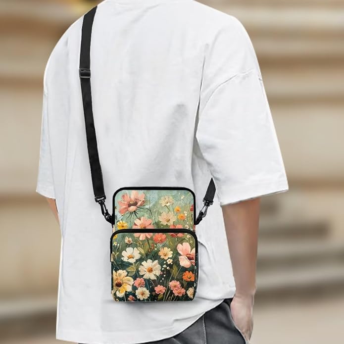 Men's Crossbody Bag, Small Cell Phone Wallet, Women's Shoulder Handbag, Travel Gym Bag