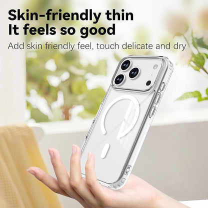 Magnetic Designed for iPhone 17 Pro Max Case Clear, [Compatible with Magsafe] [Not Yellowing] [Military-Grade Drop Protection] Clear Phone Cases for Apple iPhone 17 Pro Max - 6.9 Inch 2025