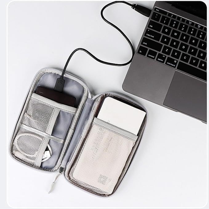 Electronic Organizer Travel Case Water Resistant Cord Pouches for Organization,Cable Organizer,All-in-One Double Layers Storage Bag for Accessories,Charger, Cable