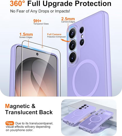 Red2Fire Magnetic for Samsung Galaxy S26 Ultra Case, [Compatible with MagSafe][12Ft Military Grade Protection][2*Screen Protector] Slim Translucent Anti-Slip Shockproof Case for Samsung S26 Ultra 6.9"