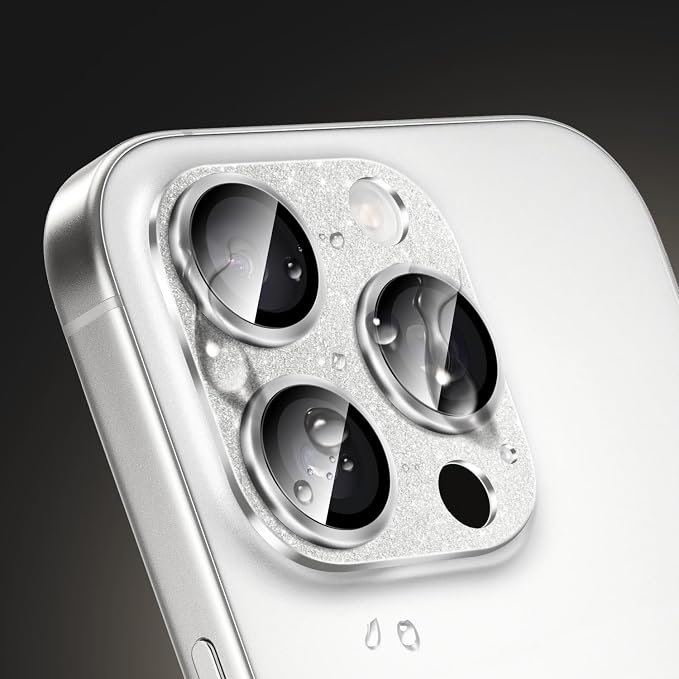 SAHARA - Ultra-Strong Camera Lens Protector for iPhone 16 Pro/16 Pro Max (2-Pack), Glitsen, (ZD00165)
