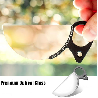 GREEN.L 100mm Handheld Split Diopter Prism Filter – Half Circular Optical Glass Lens for Creative Foreground Blur, Bokeh & Cinematic Effects