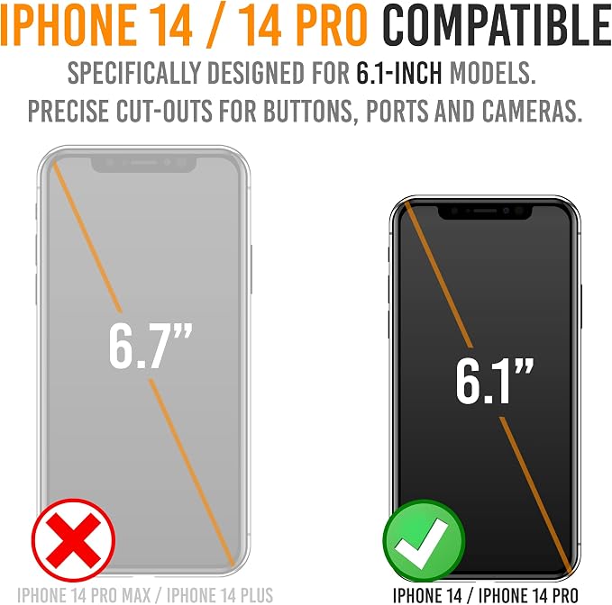 Alpatronix Battery Case for iPhone 14 Pro and iPhone 14 (6.1 inch), Strong Slim Portable Protective Extended Charging Cover with Wireless Charging, Apple Pay, CarPlay (BX14Pro) – Black