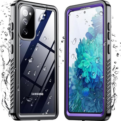 Temdan for Samsung Galaxy S20 FE Case Waterproof, [Military-Grade Drop Protection] [IP68 Underwater] Full Body Heavy Duty Rugged Shock-Proof Case for S20 FE 6.5''-Purple