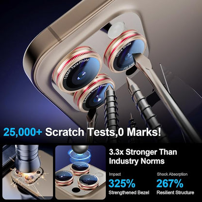 X-it 2-Pack Camera Lens Protector for iPhone 16/15/14 Pro Max&16/15/14 Pro, [Shatterproof & Impact Resistant] 9H High-Alumina Tempered Glass, Anti-Scratch, Dustproof, Strong Adsorption, Case Friendly, Ultra HD Clear