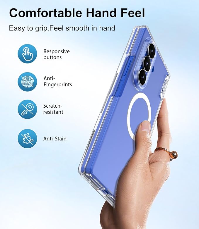 Btscase for Samsung Galaxy Z Fold 7 Case,Built in Front Screen Protector,Gold Glitter Marble Pattern Hard PC Slim Shockproof Full Body Drop Protective Case for Galaxy Z Fold 7 5G, Clear