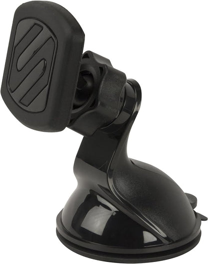 Scosche MAGWSM2 MagicMount Magnetic Suction Cup Mount for Car Windshield or Dashboard, 360° Adjustable Magnet Head, Universal Cell Phone Holder for Car, Compatible with iPhone, Samsung & All Devices