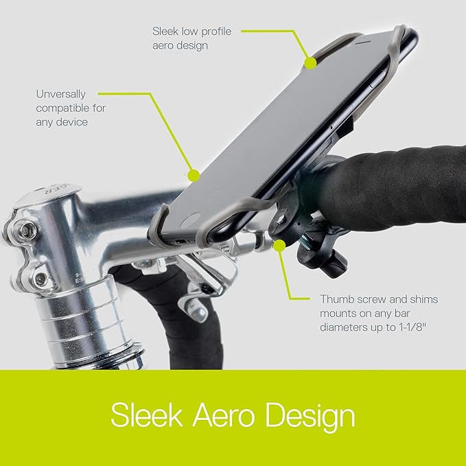 Delta Bike Phone Mount Cycle - Xmount Bicycle Phone Holder Adjusts to Any Handlebar & Fits Any Phone or iPhone - Easily Accessible Bike Accessories for Adult Bikes