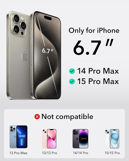 ESR Waterproof Phone Pouch for iPhone 15 Pro Max /14 Pro Max, Underwater Touch Sensitivity, IPX8 Floating Waterproof Cellphone Case with Lanyard, Dry Bag for Snorkeling, Black, 2 Pack