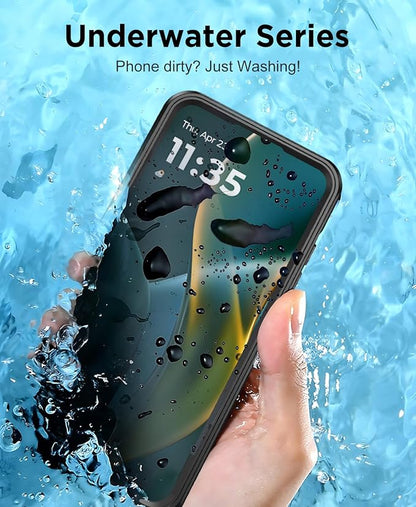Beasyjoy for Moto G 5G 2025 Case Waterproof, IP68 Underwater with Built-in Screen Protector, Full Body Military Grade Shockproof Dustproof Protective Rugged Cover for Motorola G 5G 2025, Black