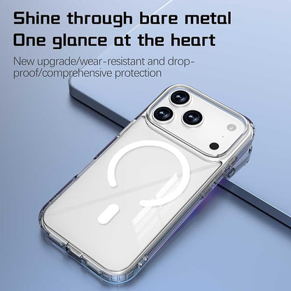 Magnetic Designed for iPhone 17 Pro Case Clear, [Compatible with Magsafe] [Not Yellowing] [Military-Grade Drop Protection] Clear Phone Cases for Apple iPhone 17 Pro - 6.3 Inch 2025