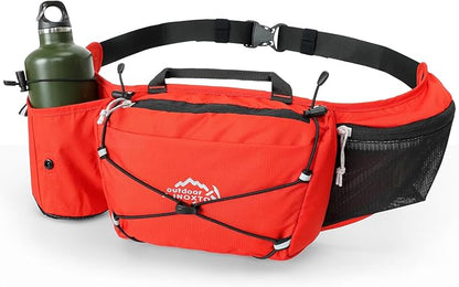 INOXTO Slim Running Belt Fanny Pack for Women and Men Sports Waist Bag Pack for Running Walking Cycling Hiking Reflective Running Pouch Belt for All Phones (Orange)