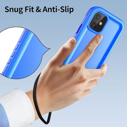 SPORTLINK Compatible with iPhone 12 Pro Waterproof Case - Full Body Shockproof Dustproof Phone Screen Protector Rugged Waterproof Case for iPhone 12 & 12 Pro 6.1 Inch Blue