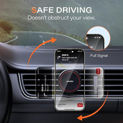 APPS2Car for MagSafe Car Mount Air Vent [2 Pack] Magnetic Car Mount for iPhone 17 16 15 14 13 12, MagSafe Case