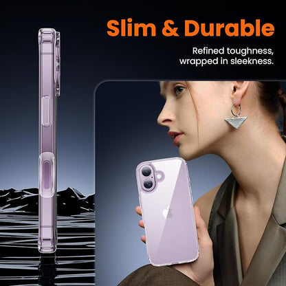 3 in 1 for iPhone 17 Case Clear,Yellowing-Resistant Acrylic Back, Screen Protector *1 & Camera Lens Protector*1, Shockproof for Phone Cover 6.3 inch