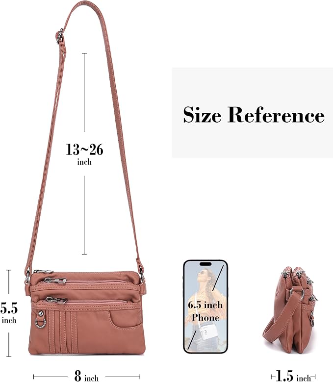 MINICAT Multiple Pockets Small Crossbody Purse Cell Phone Purse Shoulder Bags for Women Cross Body Bag for Woman