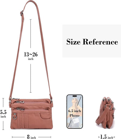 MINICAT Multiple Pockets Small Crossbody Purse Cell Phone Purse Shoulder Bags for Women Cross Body Bag for Woman