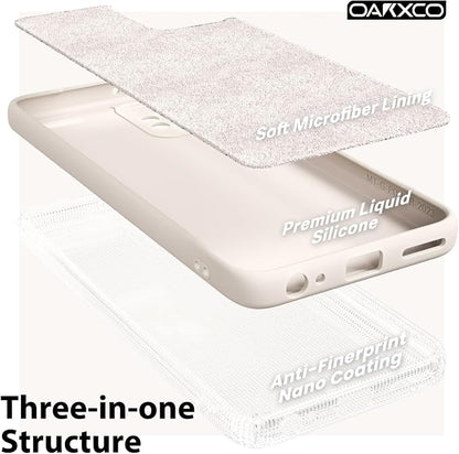 oakxco for Motorola Moto G Power 5G 2023 Phone Case Liquid Silicone, Thin Slim Soft Rubber Gel TPU Plain Simple Cover for Women Girl Cute, Matte Solid Color, Beige