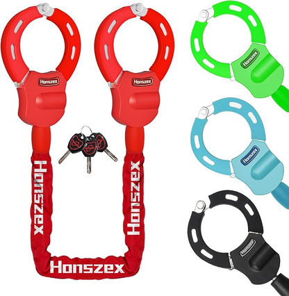 Scooter Lock, Scooter Locks Anti Theft, 36.22inch Colorful Electric Scooter Handcuff Lock, Bike Locks High Security with Key, Accessories for E Scooter, E Bike
