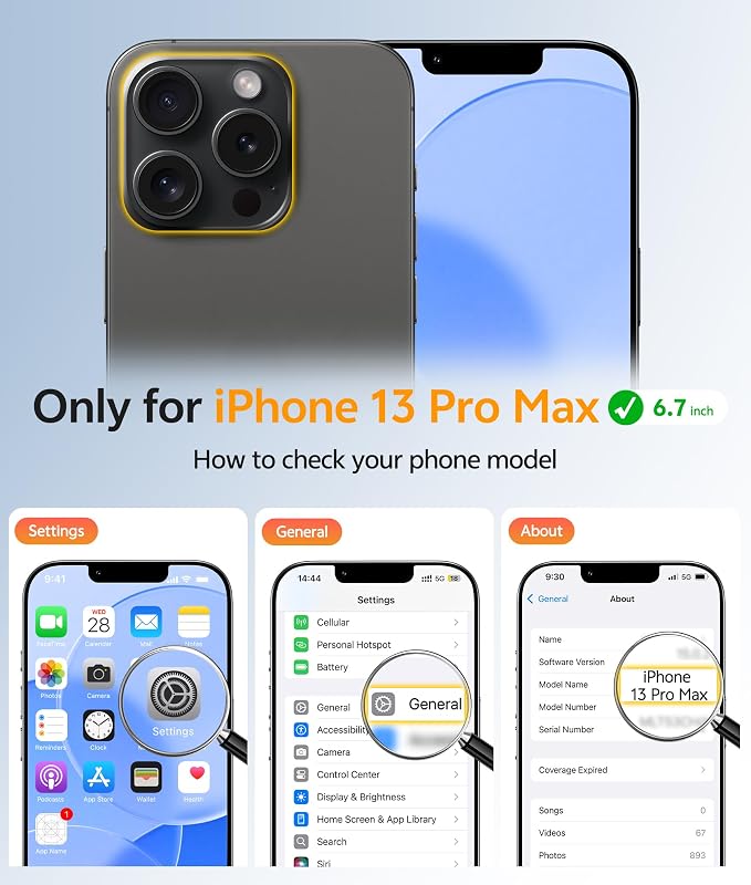FNTCASE for iPhone 13 Pro Max Case: [Compatible with Magsafe] Translucent Matte Magnetic Cases [Full Camera Protection] Military Grade Shockproof Protective Phone Cover - Blue