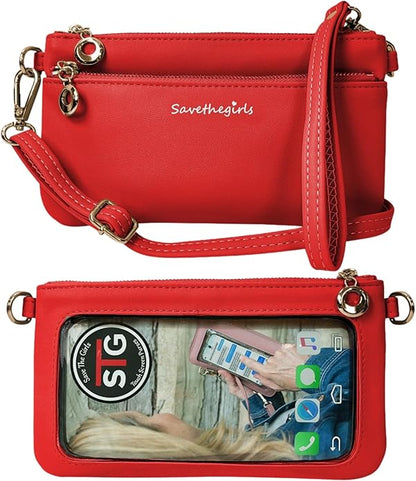 Save the Girls Cell Phone Purse - Touch Screen Women’s Crossbody Bag - Clutch Purses for Women (Bella) | Touch Screen, for Women