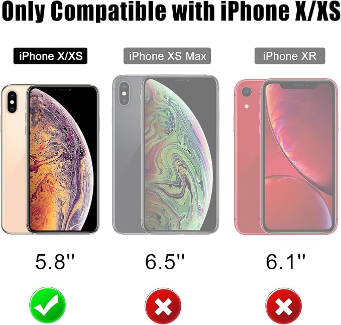 Beasyjoy for iPhone X Case iPhone 10 Metal Case Heavy Duty Cover with Screen Full Body Protection Shockproof Dustproof Drop Proof Rugged Durable Military Grade Defender 5.8 inch, Black