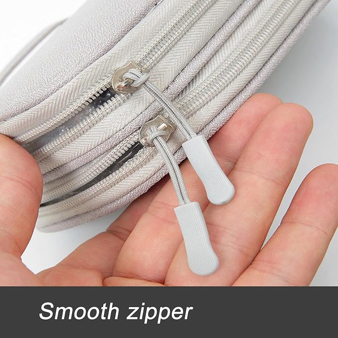 Electronic Organizer Travel Case Water Resistant Cord Pouches for Organization,Cable Organizer,All-in-One Double Layers Storage Bag for Accessories,Charger, Cable