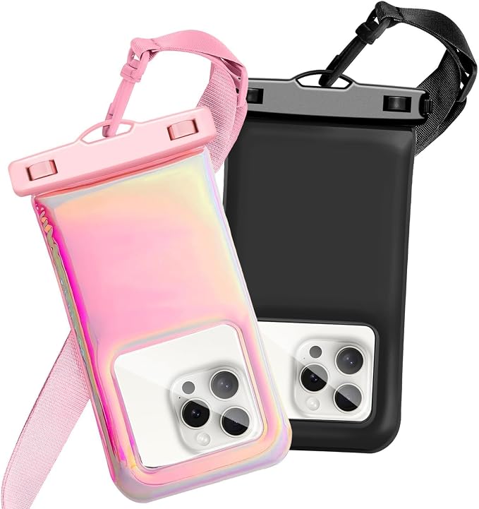Floatable Waterproof Phone Pouch with Crossbody Lanyard