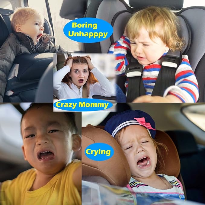 Car Headrest Phone Holder for Kids in Backseat - Compatible with Different Sizes Cell Phones and Other Portable Devices on Car Road Trip(for Phone Plastic Holder)