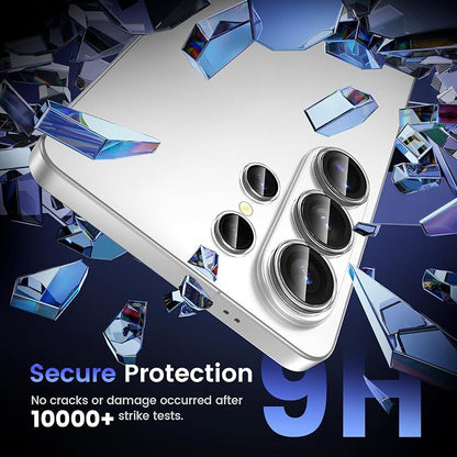 Tensea (3+2PCS Compatible with Samsung Galaxy S26 Ultra Camera Lens Protector, 9H Tempered Glass Camera Cover Screen Protector Metal Individual Ring [Installation Tray][Case Friendly]