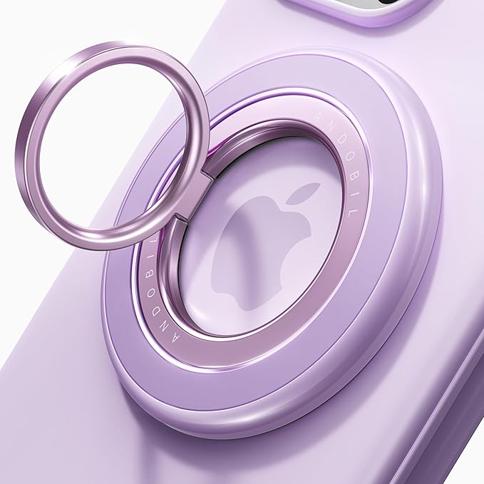 andobil [2026 3rd Gen] Magnetic Phone Grip for MagSafe [360° Rotatable & Ultra-Stable] Two-Sided Magnet Cell Phone Ring Holder Compatible with MagSafe Accessories, iPhone 17 Air 16 15 Pro Max, Purple