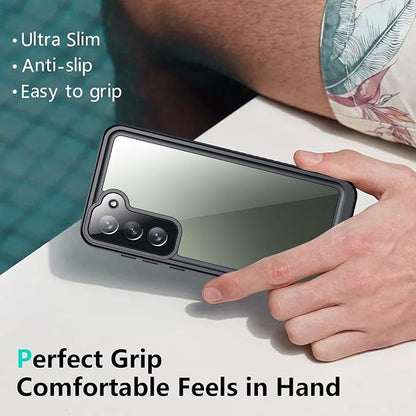 SPIDERCASE Designed for Samsung Galaxy S23 Plus Case Waterproof,Built-in Screen & Camera Lens Protector[IP68 Underwater][Military Grade Shockproof] Full Body Protection Phone Case, Black/Clear